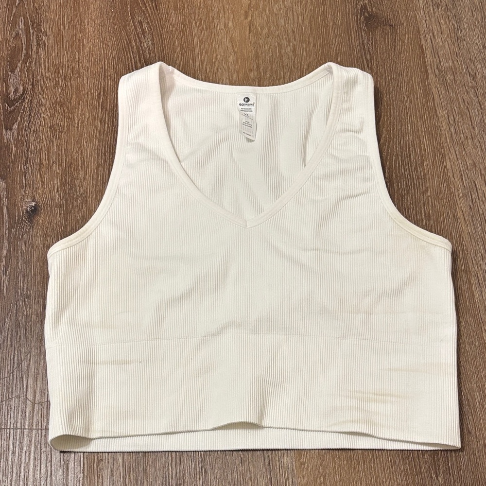 90 Degree By Reflex Cream Crop Top